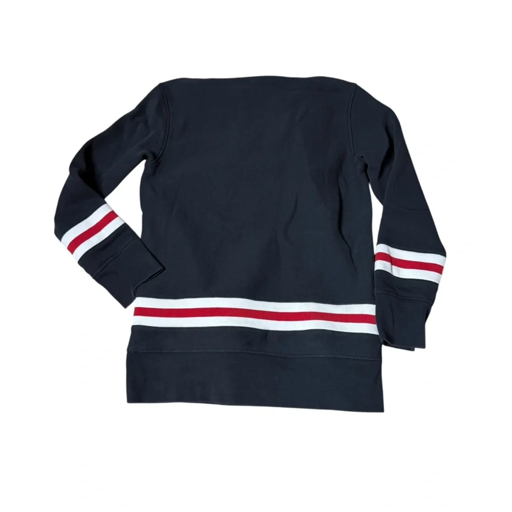 Champion Vintage Reverse Weave Hoodie Black Red Varsity “C” Patch Size Medium - Picture 3 of 8